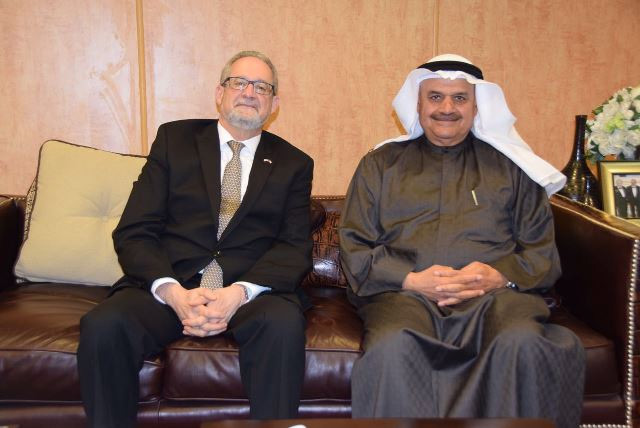 Mr. Faisal Ali Al Mutawa, received H.E. Mr. Lawrence Silverman, the U.S Ambassador to Kuwait in his office