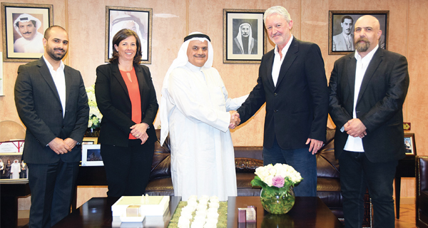 Faisal Al-Mutawa, Chairman & CEO of Ali Abdulwahab Al-Mutawa Commercial Co., meets with the Regional Manager of “Lindt”, a leading company in the chocolate industry, to discuss expaning business in between.