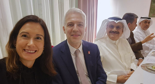 حفل عشاء لدى السفير السويسري في على شرف رئيسة البرلمان السويسري